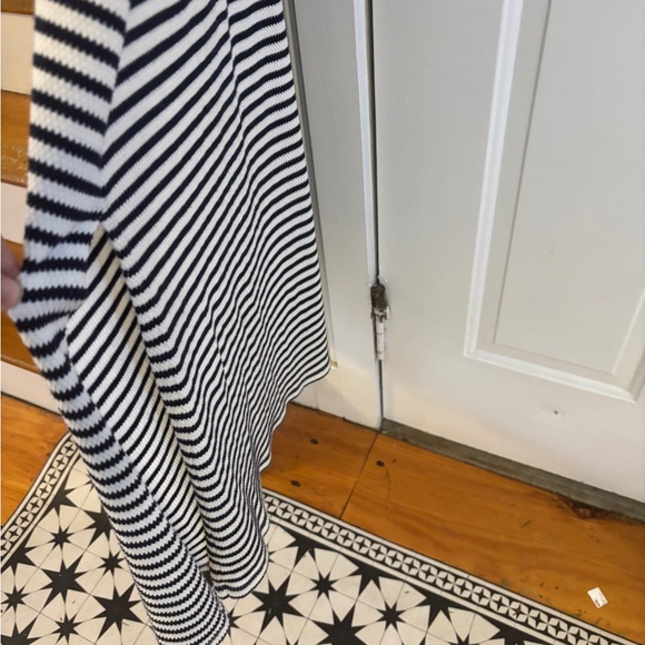 Vilagallo Designer Dress Blue and White Striped Knit, Size M/L Made In Spain - Picture 4 of 6